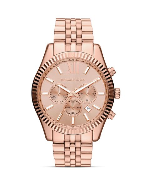 Men's Rose Gold Michael Kors Chronograph Watch 